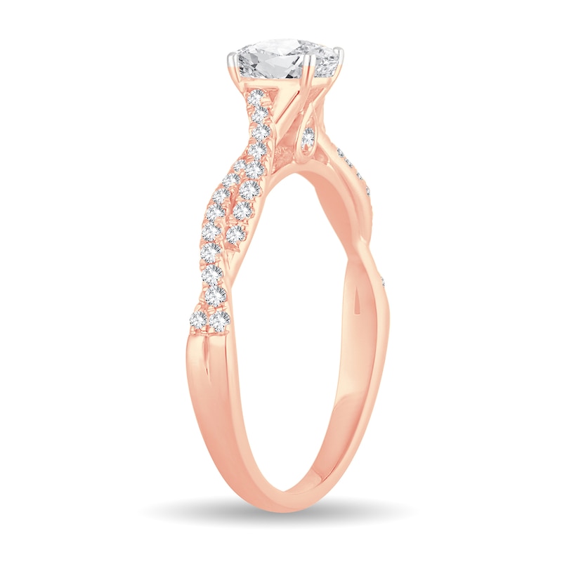 Main Image 2 of Diamond Ring 1/2 ct tw Pear-shaped 14K Rose Gold