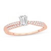 Thumbnail Image 1 of Diamond Ring 1/2 ct tw Emerald-cut 14K Rose Gold
