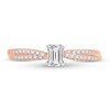 Thumbnail Image 3 of Diamond Ring 1/2 ct tw Emerald-cut 14K Rose Gold