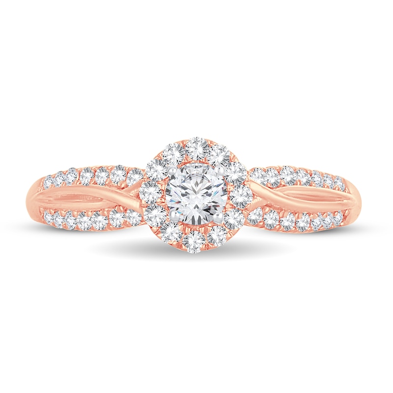 Main Image 3 of Diamond Ring 1/2 ct tw Round 14K Rose Gold