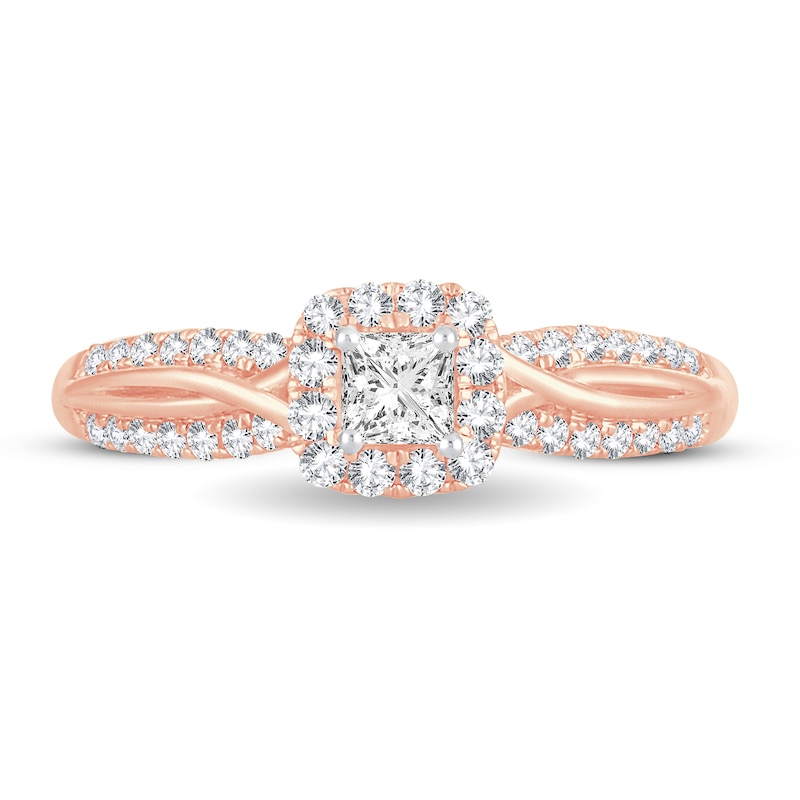 Diamond Ring 1/2 ct tw Princess 14K Rose Gold | Jared