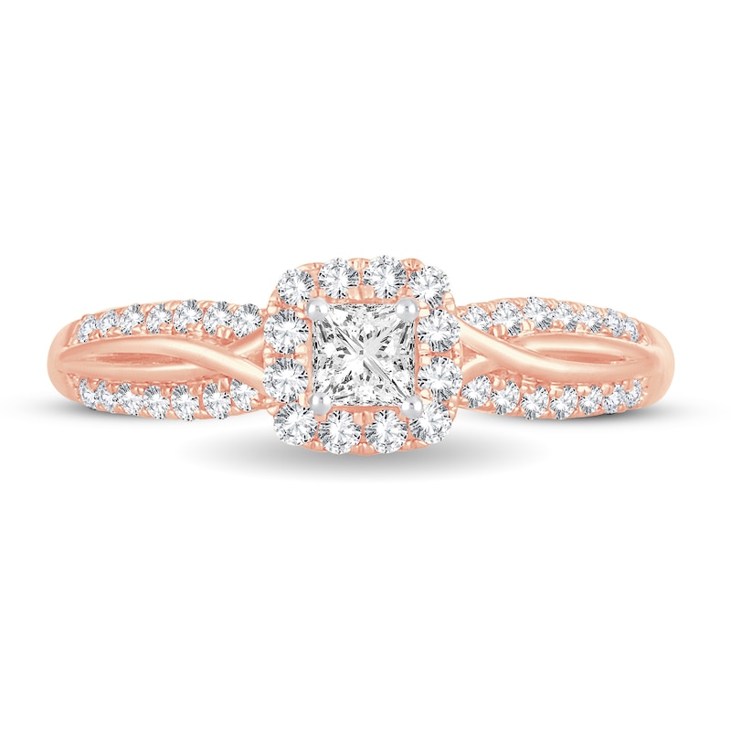 Main Image 3 of Diamond Ring 1/2 ct tw Princess 14K Rose Gold