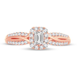 Diamond Ring 1/2 ct tw Emerald-cut 14K Rose Gold | Jared