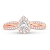 Thumbnail Image 3 of Diamond Ring 1/2 ct tw Pear-shaped 14K Rose Gold