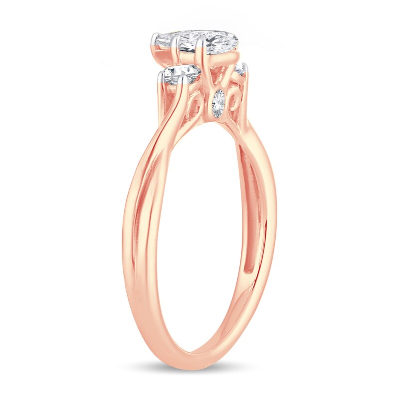 Main Image 2 of Diamond Ring 3/4 ct tw Pear-shaped 14K Rose Gold