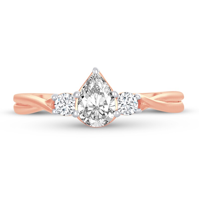 Main Image 3 of Diamond Ring 3/4 ct tw Pear-shaped 14K Rose Gold