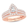 Thumbnail Image 1 of Diamond Bridal Set 1 ct tw Pear-shaped 14K Rose Gold