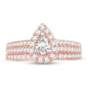 Thumbnail Image 3 of Diamond Bridal Set 1 ct tw Pear-shaped 14K Rose Gold
