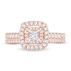 Thumbnail Image 2 of Diamond Bridal Set 1 ct tw Princess 14K Rose Gold