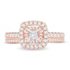 Thumbnail Image 3 of Diamond Bridal Set 1 ct tw Princess 14K Rose Gold