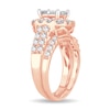 Thumbnail Image 2 of Diamond Bridal Set 2 ct tw Princess 14K Rose Gold