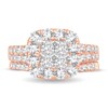 Thumbnail Image 3 of Diamond Bridal Set 2 ct tw Princess 14K Rose Gold