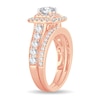 Thumbnail Image 2 of Diamond Bridal Set 2 ct tw Princess 14K Rose Gold
