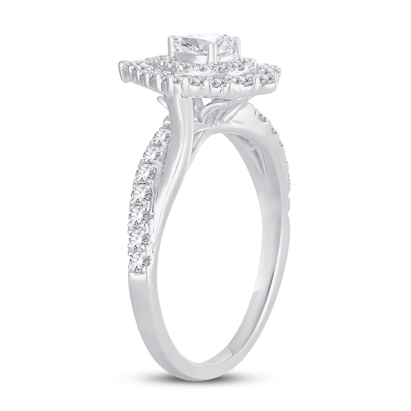 Diamond Engagement Ring 3/4 ct tw Pear-shaped 14K White Gold