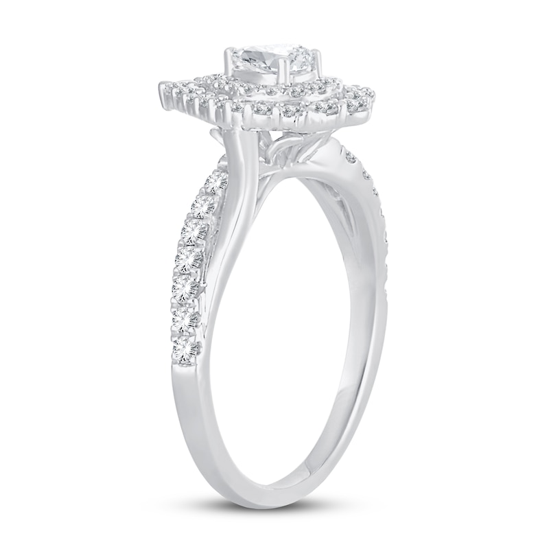 Main Image 2 of Diamond Engagement Ring 3/4 ct tw Pear-shaped 14K White Gold