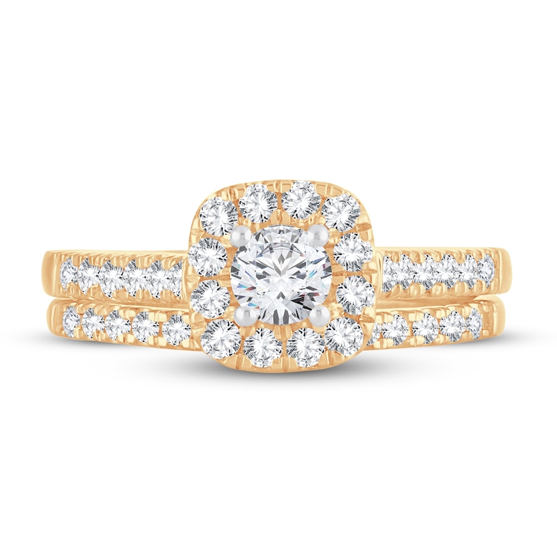 Main Image 3 of Diamond Bridal Set 1 ct tw Round 14K Yellow Gold