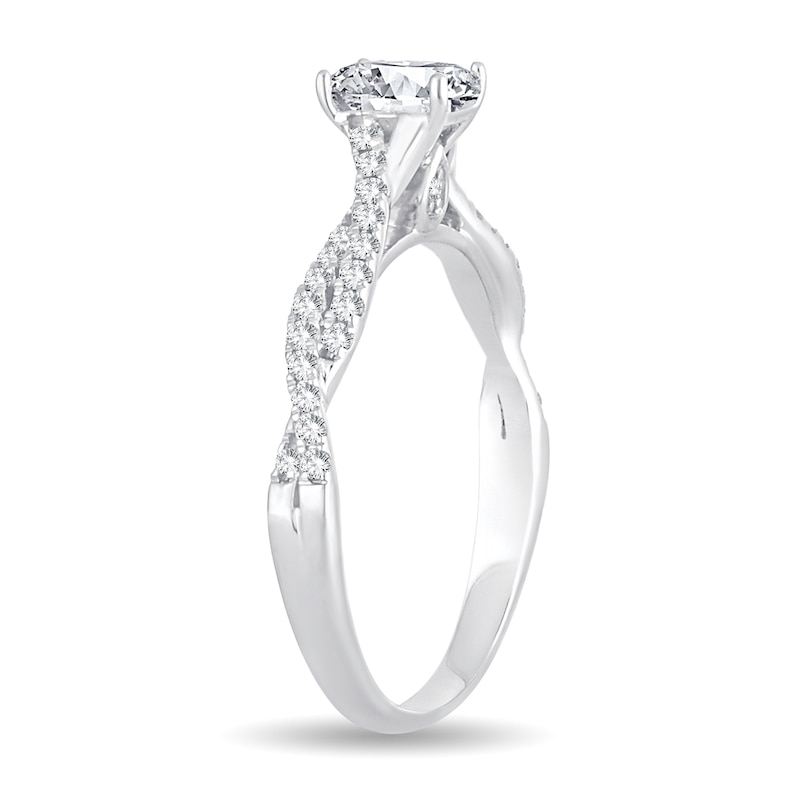 Diamond Ring 3/4 ct tw Round 14K White Gold