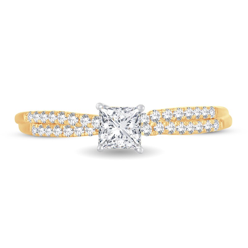 Main Image 3 of Diamond Ring 1/2 ct tw Princess 14K Yellow Gold