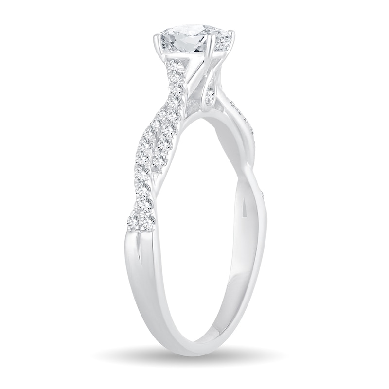 Main Image 2 of Diamond Engagement Ring 1/2 ct tw Pear-shaped 14K White Gold