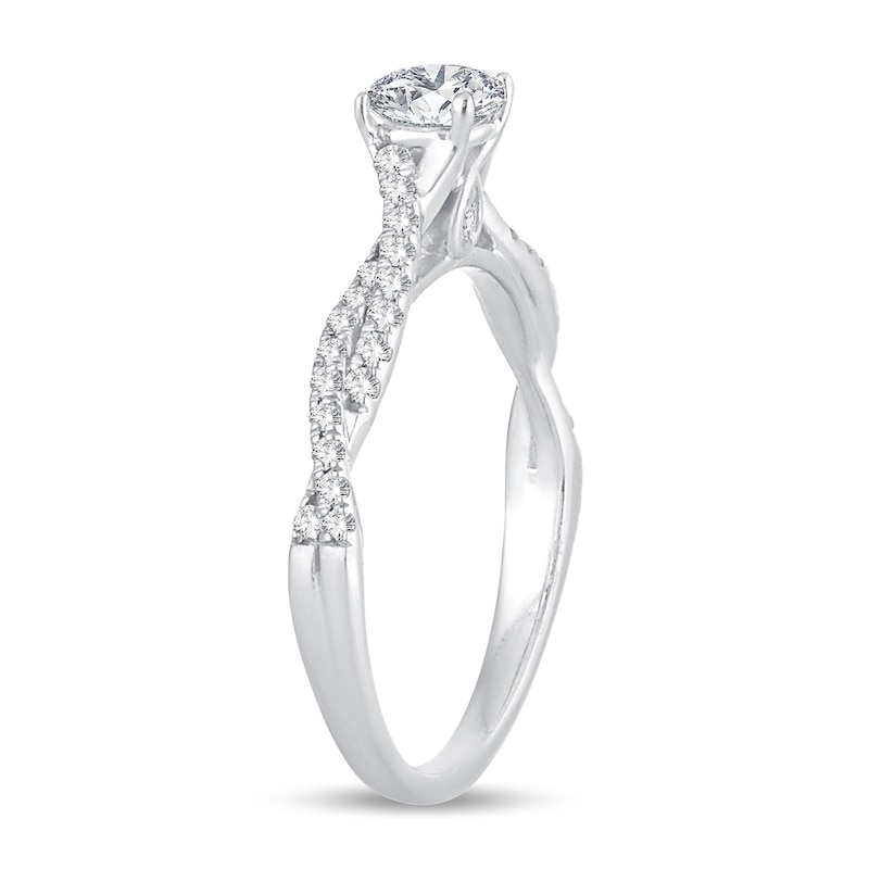 Main Image 2 of Diamond Engagement Ring 1/2 ct tw Oval 14K White Gold