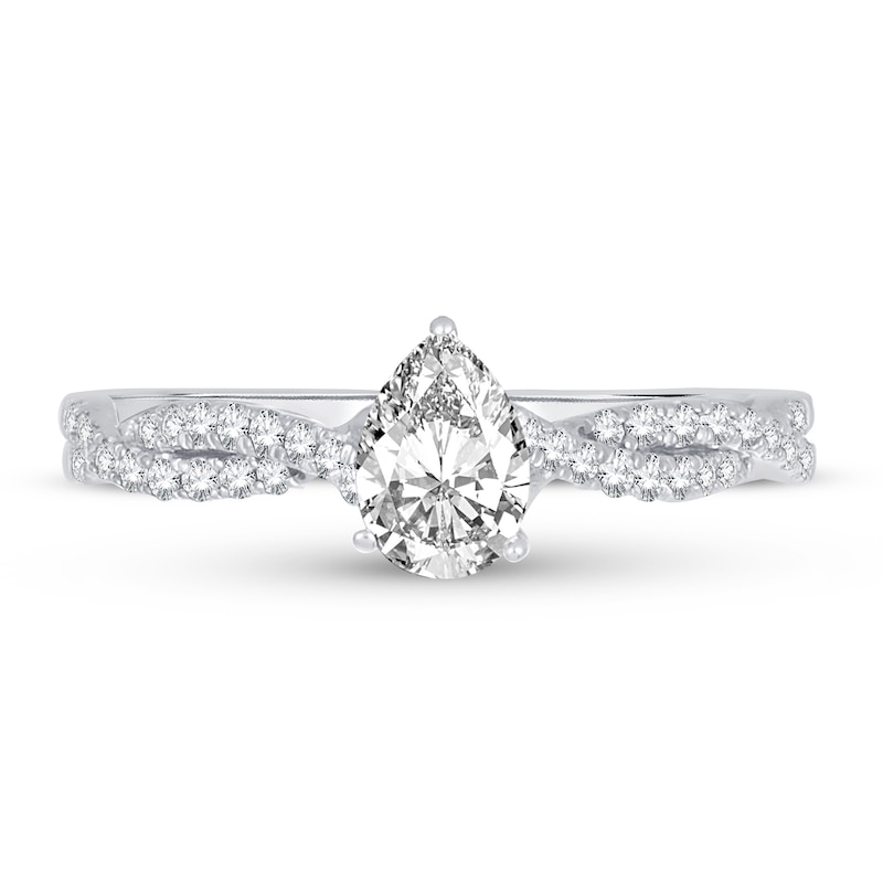 Main Image 3 of Diamond Engagement Ring 3/4 ct tw Pear-shaped 14K White Gold