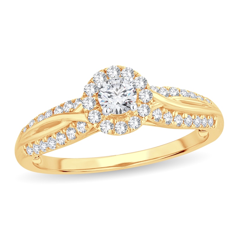 Main Image 1 of Diamond Ring 1/2 ct tw Round 14K Yellow Gold