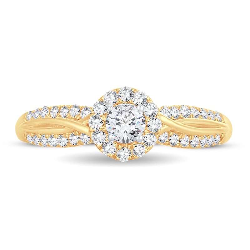 Main Image 3 of Diamond Ring 1/2 ct tw Round 14K Yellow Gold
