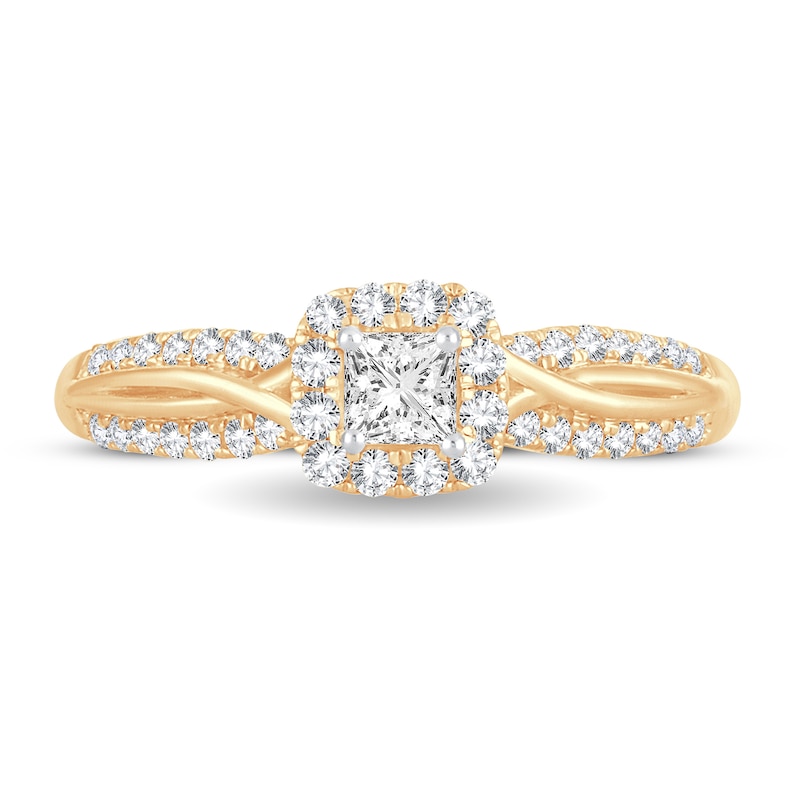 Main Image 3 of Diamond Ring 1/2 ct tw Princess 14K Yellow Gold