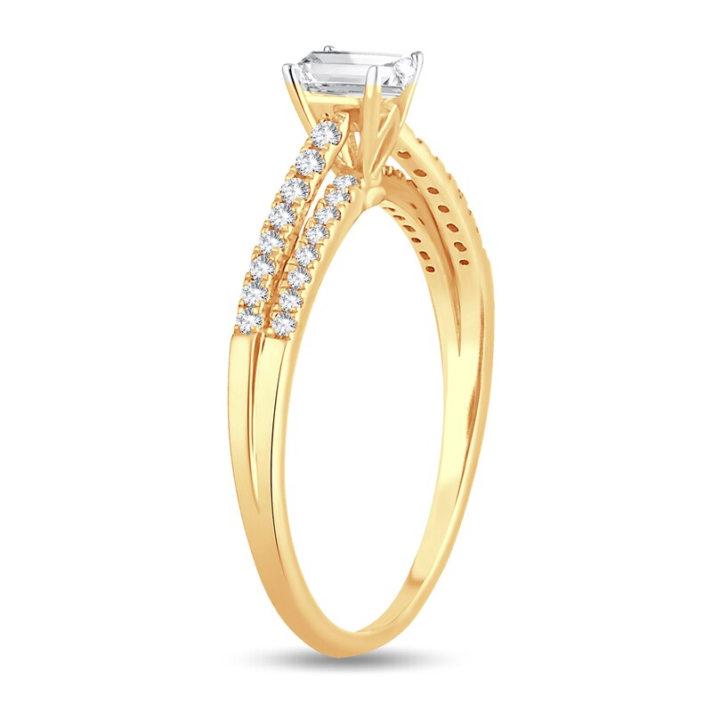 Main Image 2 of Diamond Ring 1/2 ct tw Emerald-cut 14K Yellow Gold