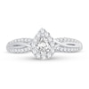 Thumbnail Image 3 of Diamond Engagement Ring 1/2 ct tw Pear-shaped 14K White Gold