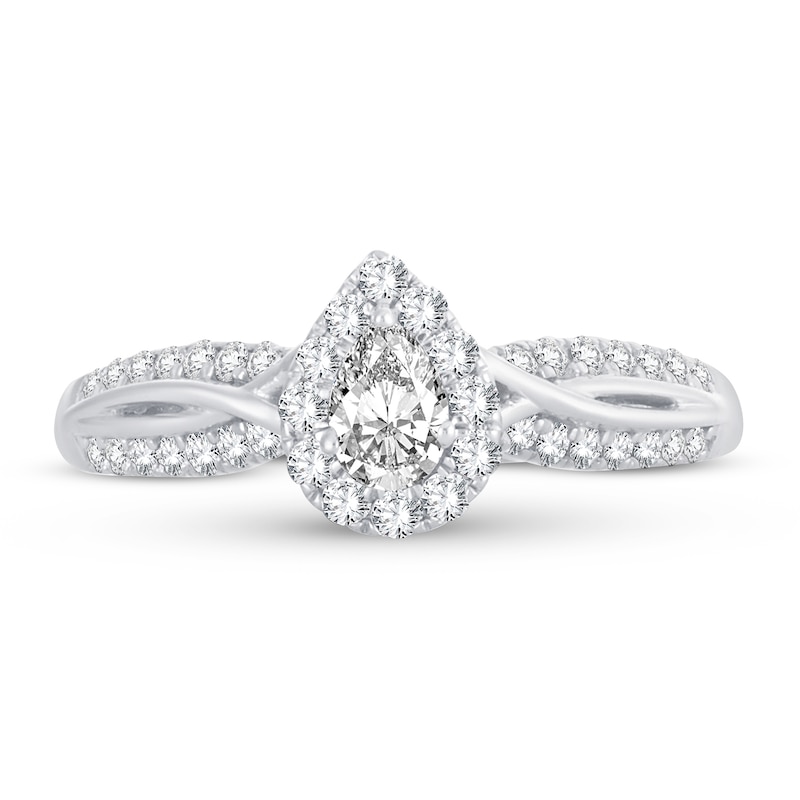 Diamond Engagement Ring 1/2 ct tw Pear-shaped 14K White Gold | Jared