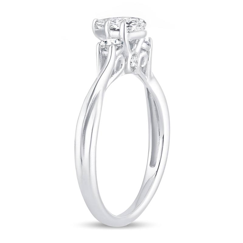Main Image 2 of Diamond Engagement Ring 3/4 ct tw Pear-shaped 14K White Gold