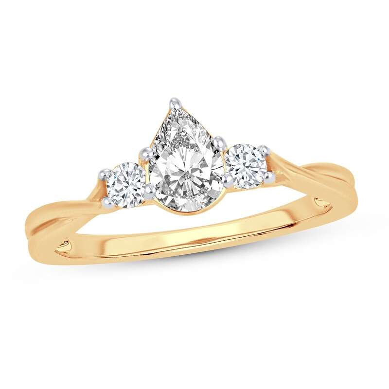 Main Image 1 of Diamond Ring 3/4 ct tw Pear-shaped 14K Yellow Gold