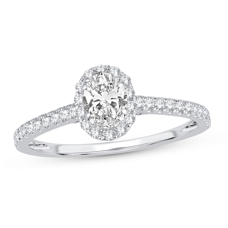 Main Image 1 of Diamond Engagement Ring 7/8 ct tw Oval 14K White Gold