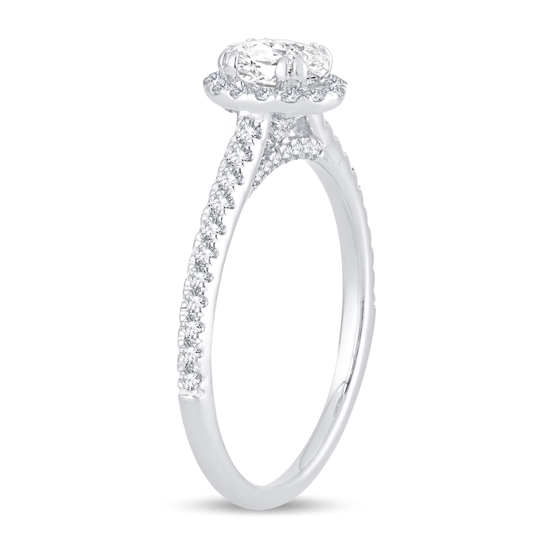Main Image 2 of Diamond Engagement Ring 7/8 ct tw Oval 14K White Gold