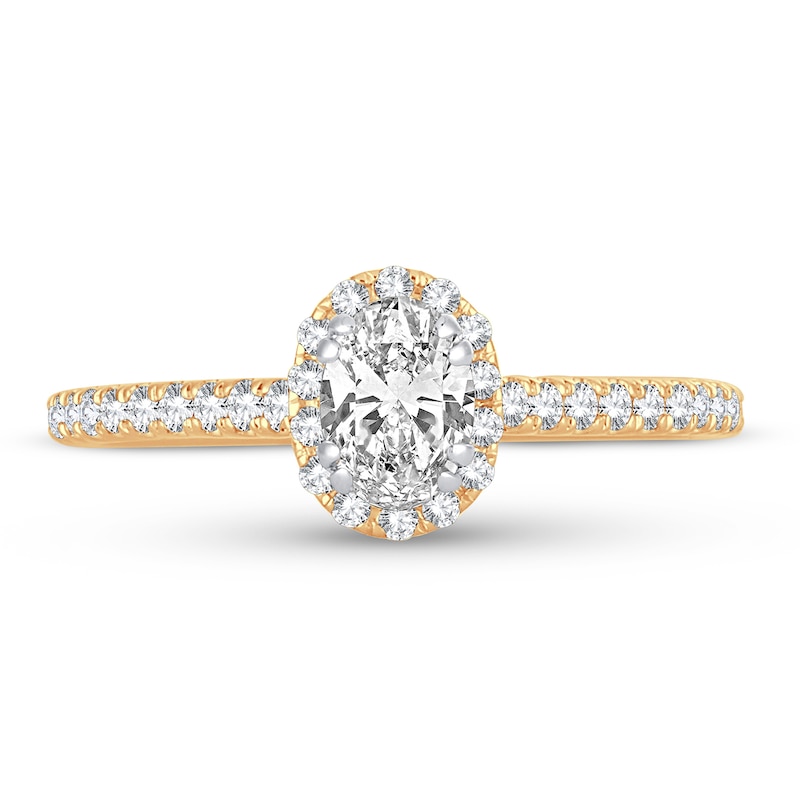 Main Image 3 of Diamond Ring 7/8 ct tw Oval 14K Yellow Gold
