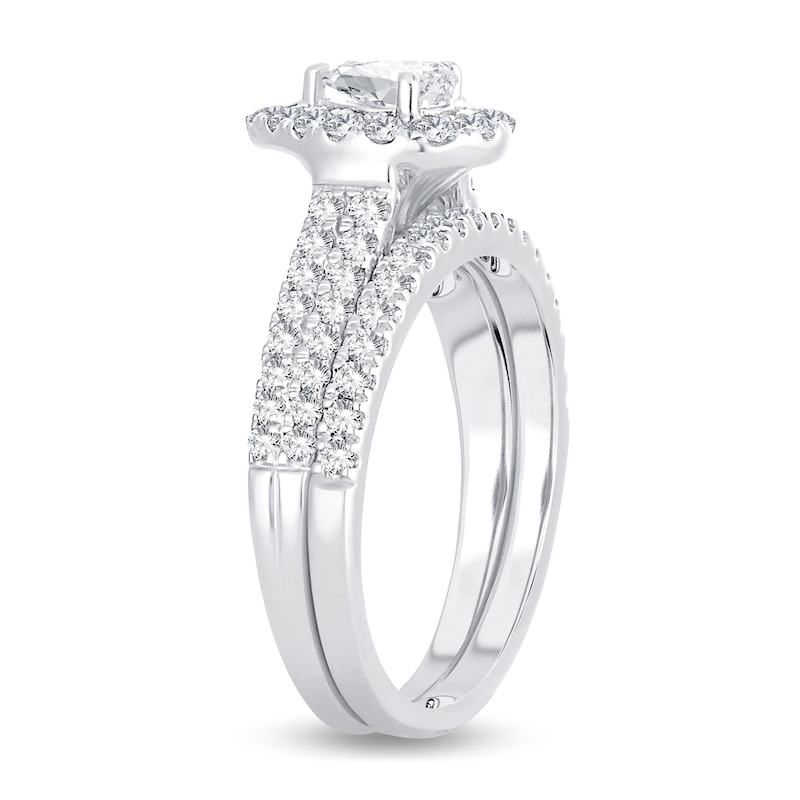 Main Image 2 of Diamond Bridal Set 1 ct tw Pear-shaped 14K White Gold