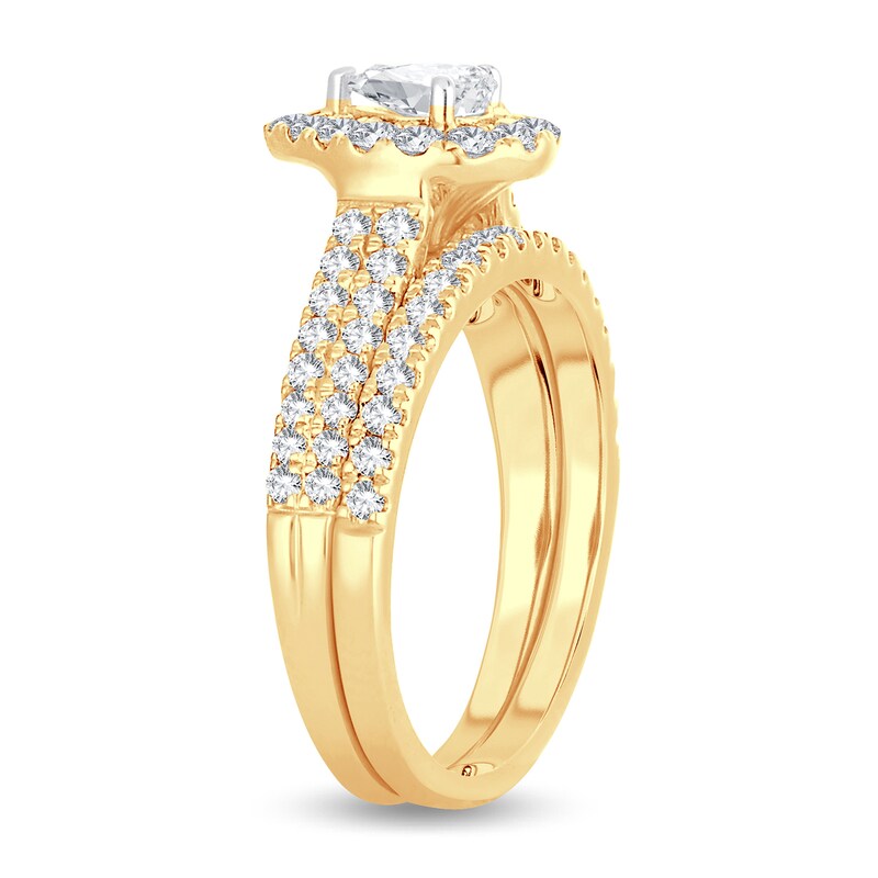 Main Image 2 of Diamond Bridal Set 1 ct tw Pear-shaped 14K Yellow Gold