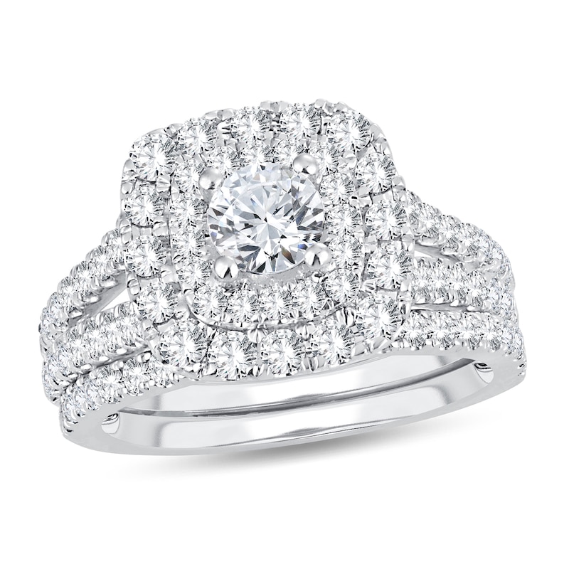 Main Image 1 of Diamond Bridal Set 2 ct tw Round 14K White Gold