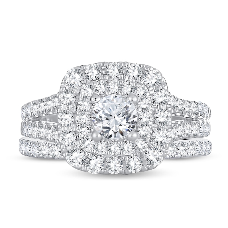 Main Image 3 of Diamond Bridal Set 2 ct tw Round 14K White Gold
