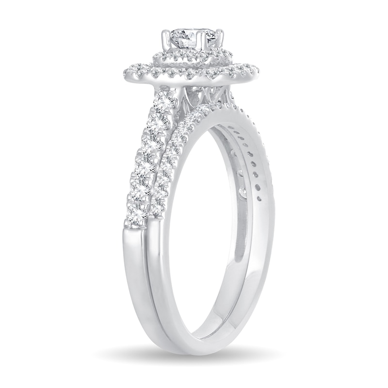 Main Image 2 of Diamond Bridal Set 1 ct tw Princess 14K White Gold