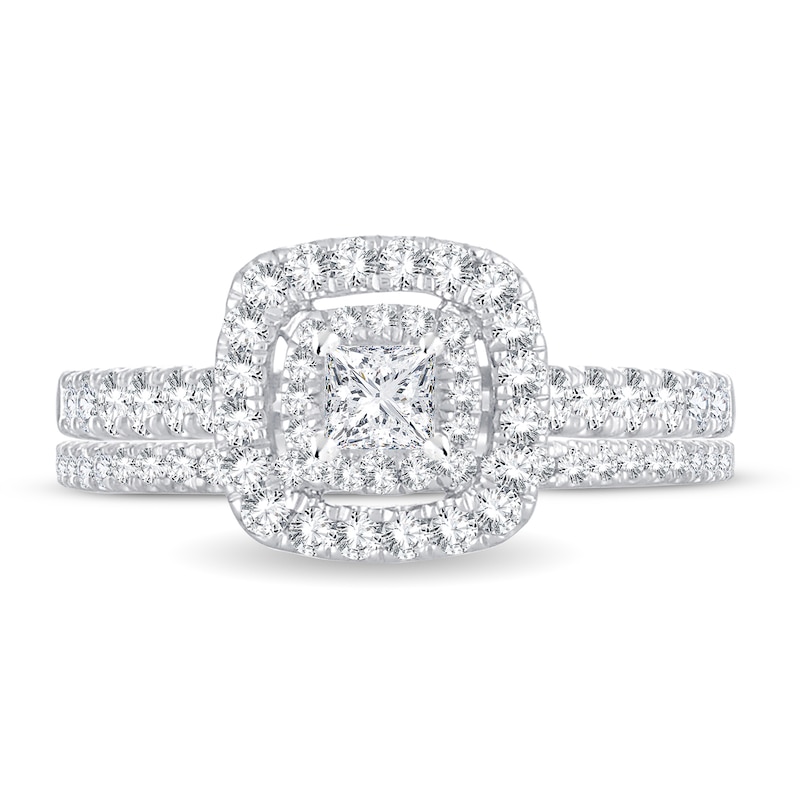 Main Image 3 of Diamond Bridal Set 1 ct tw Princess 14K White Gold