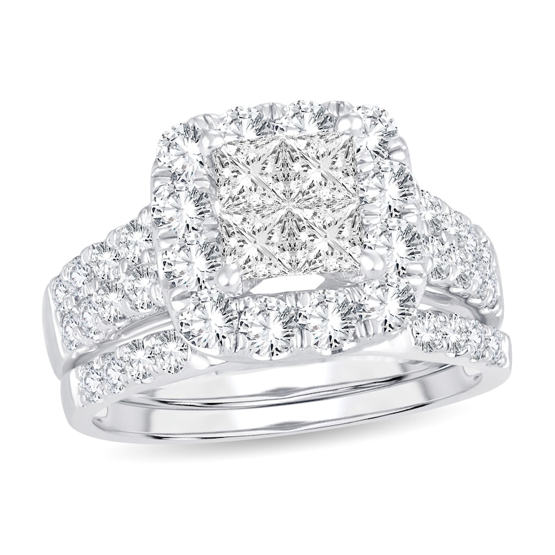 Diamond Bridal Set 2 ct tw Princess 14K White Gold | Jared