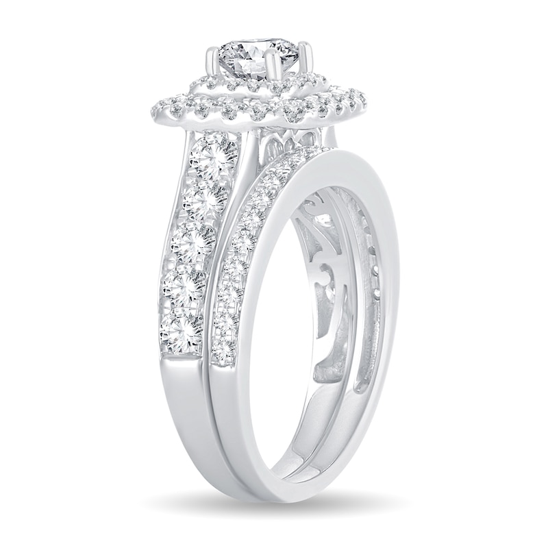 Main Image 2 of Diamond Bridal Set 2 ct tw Princess 14K White Gold
