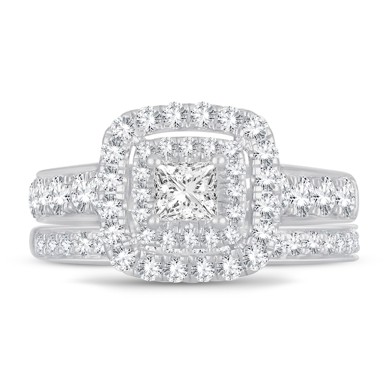 Main Image 3 of Diamond Bridal Set 2 ct tw Princess 14K White Gold