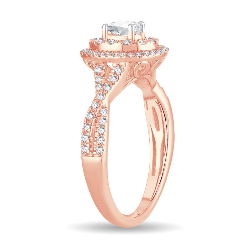 Main Image 2 of Diamond Ring 3/4 ct tw Oval 14K Rose Gold