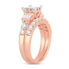 Thumbnail Image 2 of Diamond Bridal Set 2 ct tw Round/Princess/Baguette 14K Rose Gold