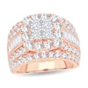 Thumbnail Image 1 of Diamond Ring 4 ct tw Round/Princess/Baguette 14K Rose Gold