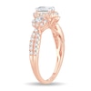 Thumbnail Image 2 of Diamond Ring 1-1/6 ct tw Emerald-cut 14K Rose Gold