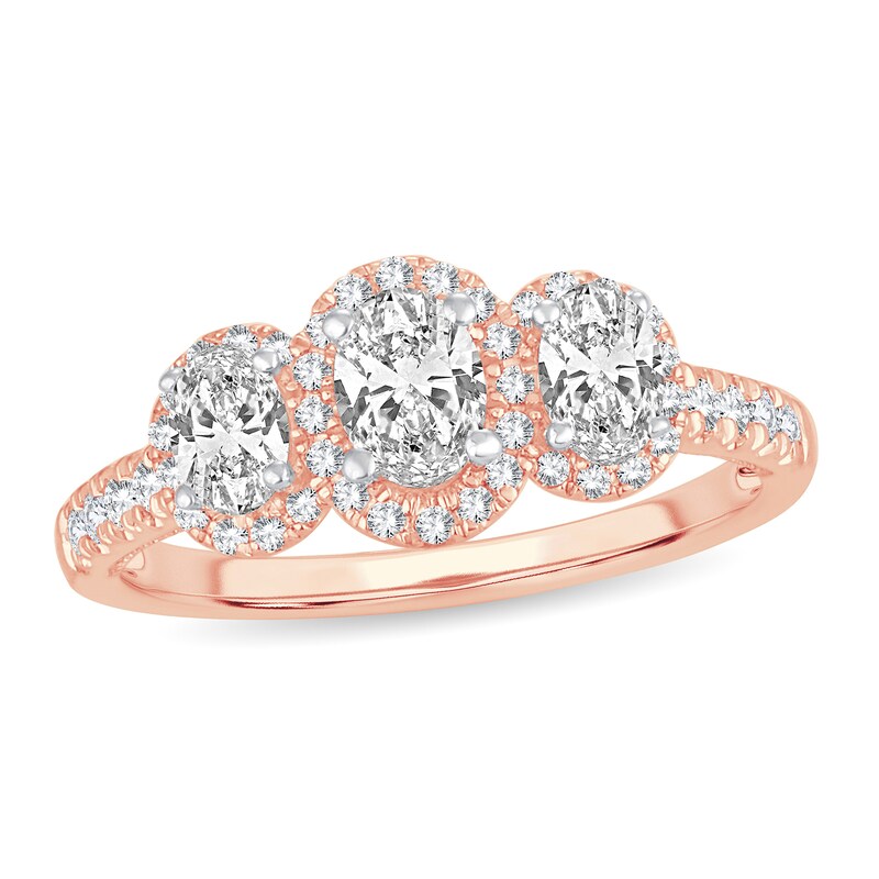 Main Image 1 of Diamond Ring 1 ct tw Oval 14K Rose Gold
